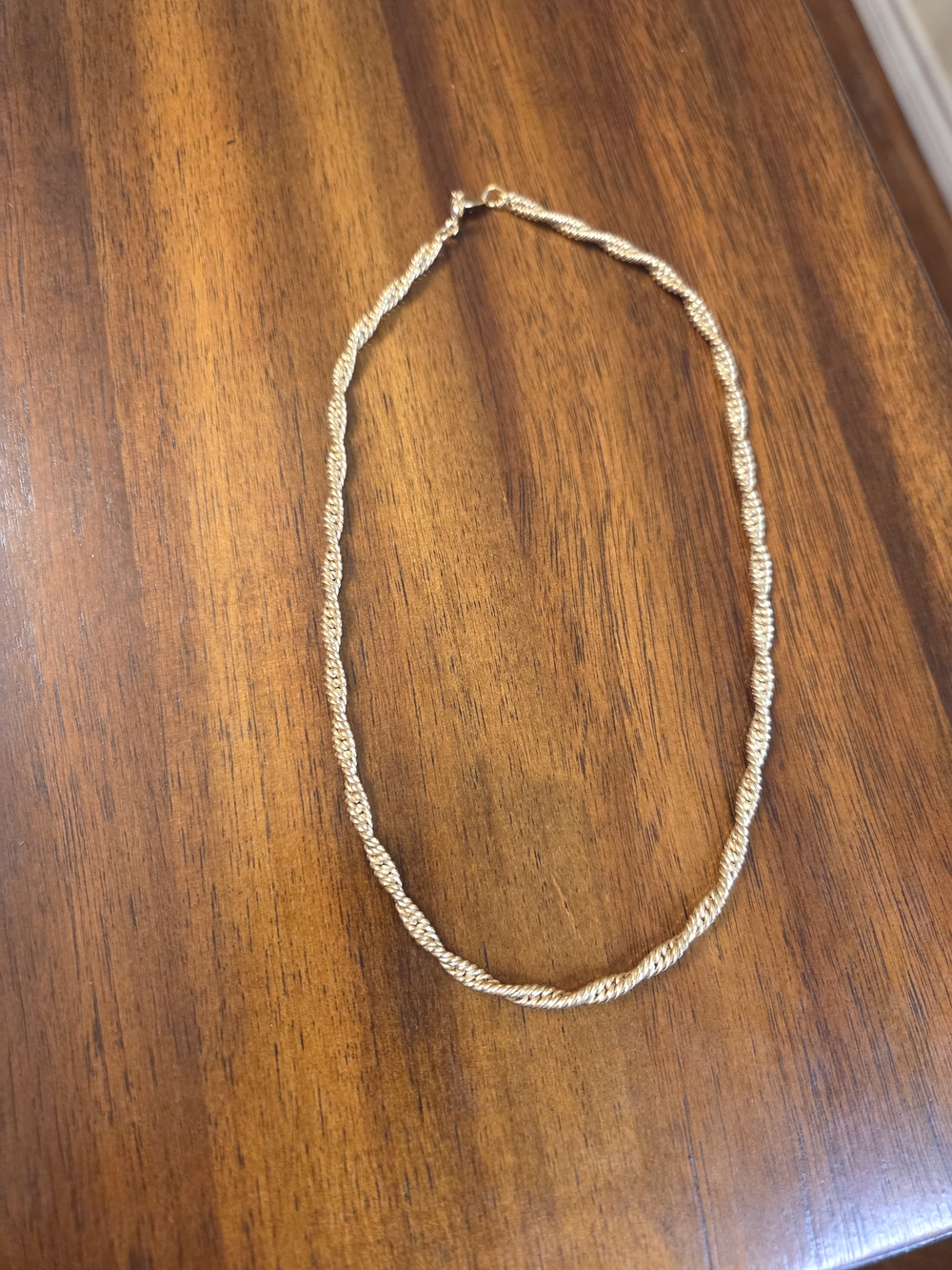Napier Gold Twisted Rope Chain Necklace